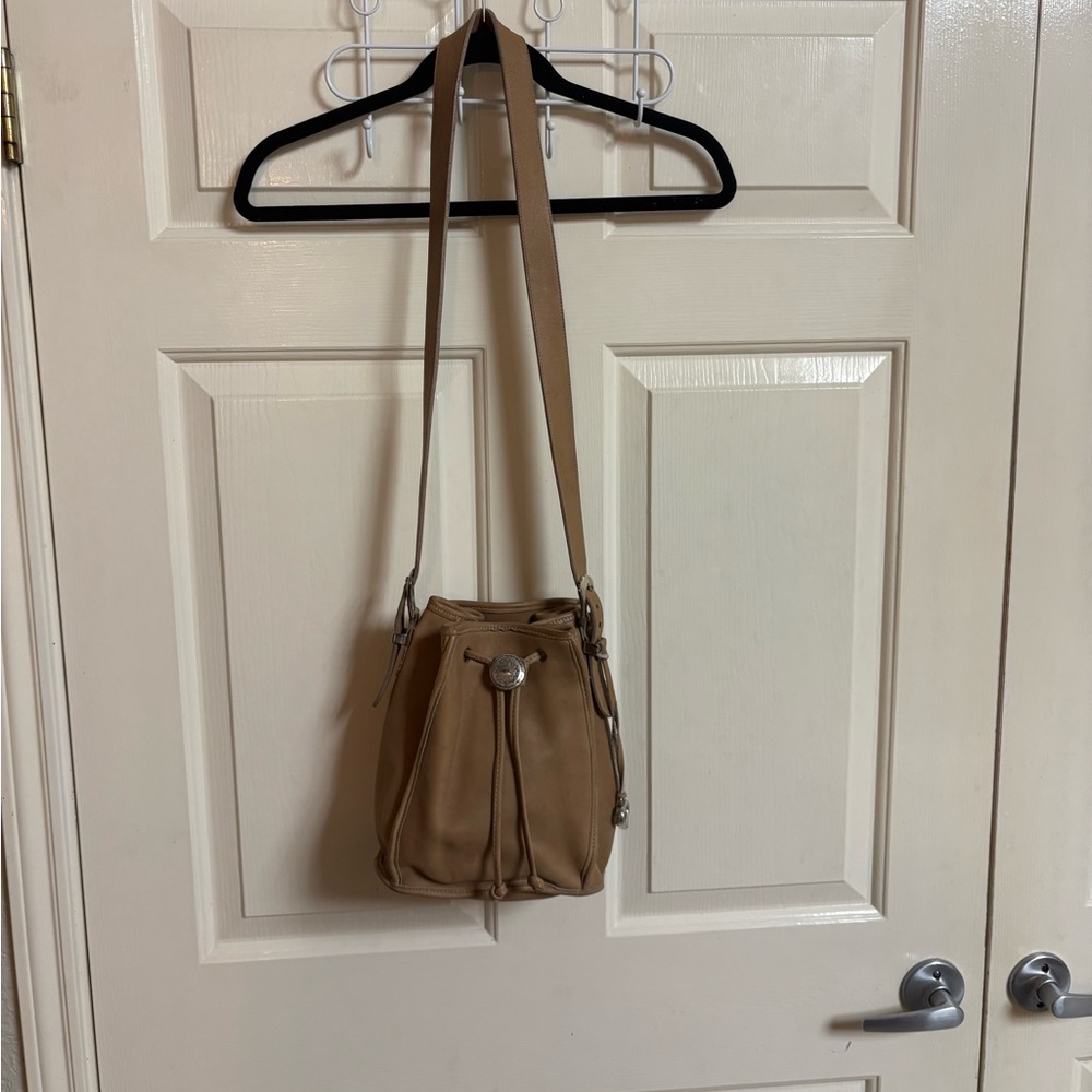 VTG 90’s Brighton Bucket Bag Leather Western Brown Caramel Purse